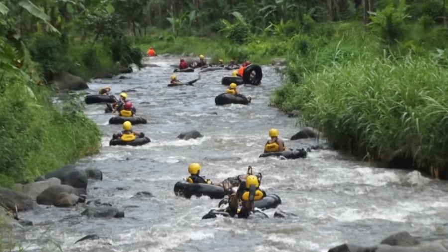 Traditional Tangkahan Rafting, Indonesia