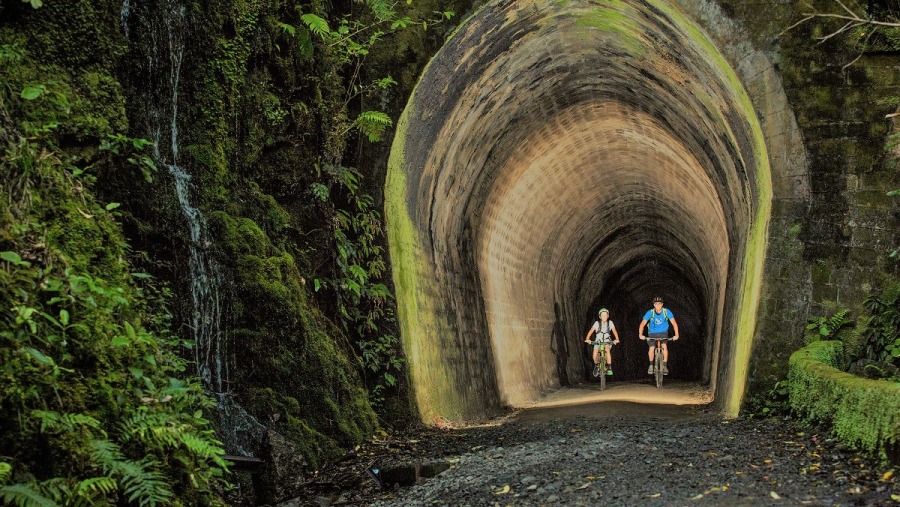 Pass the Tunnel on the Cycle Trail