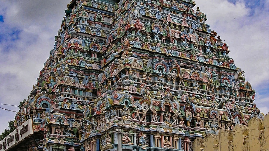 View of The Trichy Srirangam temple