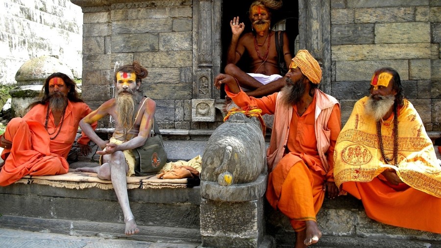 Sadhus near Pashupatinath temple