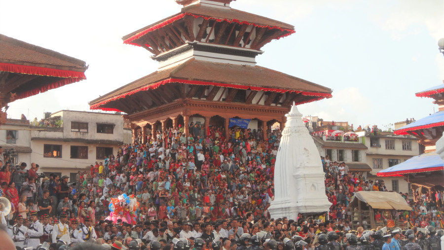 Plinth of Hindu temple, Kathmandu