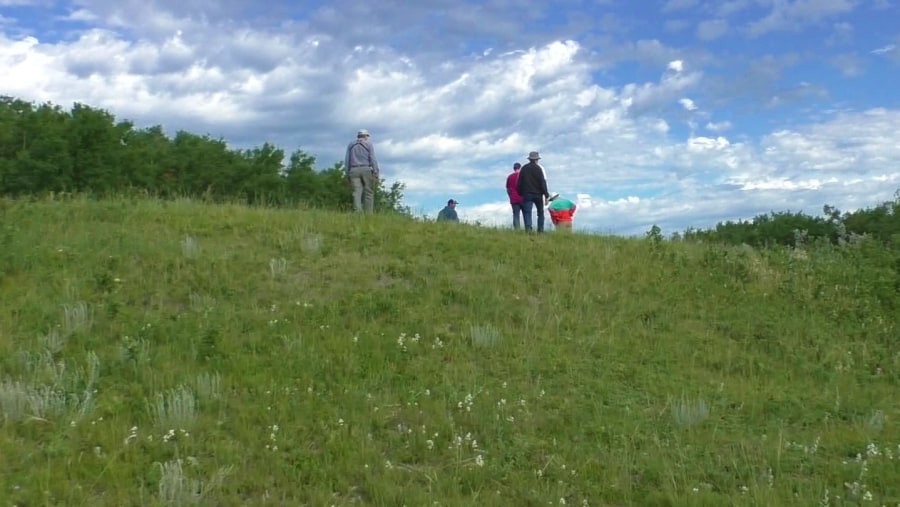 Hiking over Grasslands, Saskatchewan