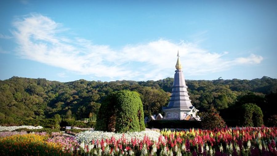 Twin Royal Pagoda view in Chiang Mai