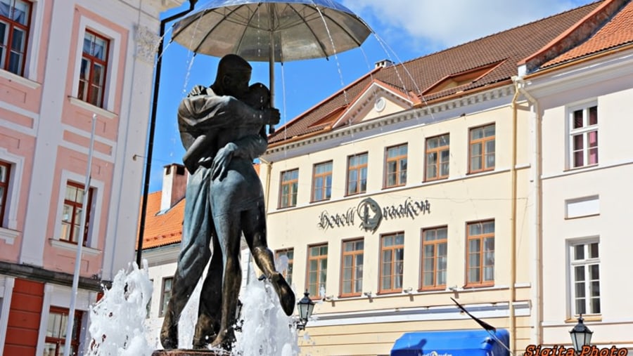 The Kissing Students Fountain, Tartu, Estonia