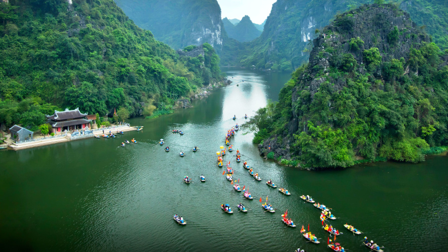 Boat trip through caves