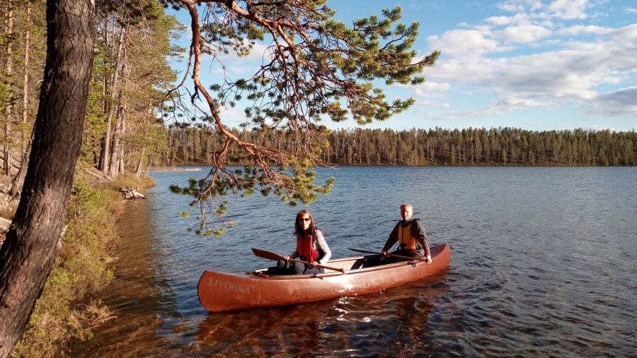 Canoeing in Posio, Finland