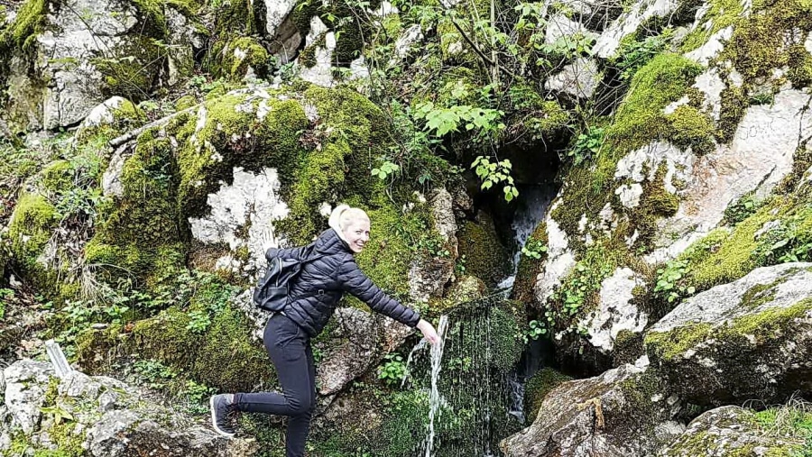 Water trickling down 