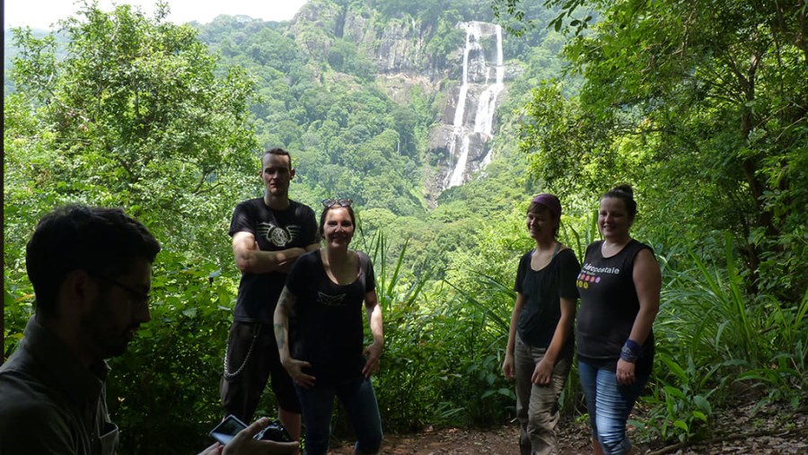 View the Sanje waterfall
