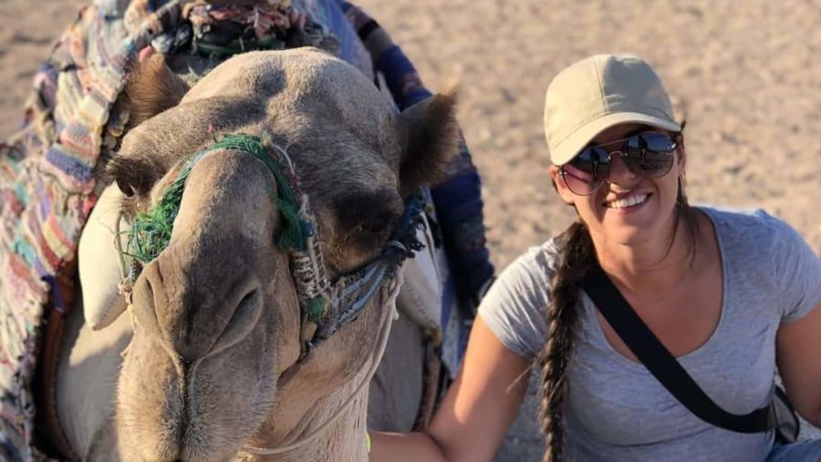 Pose with Camels at Hurghada, Egypt