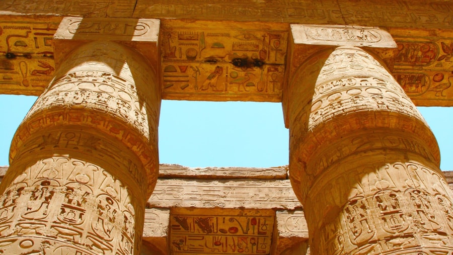 Admire the architecture at Luxor Temple