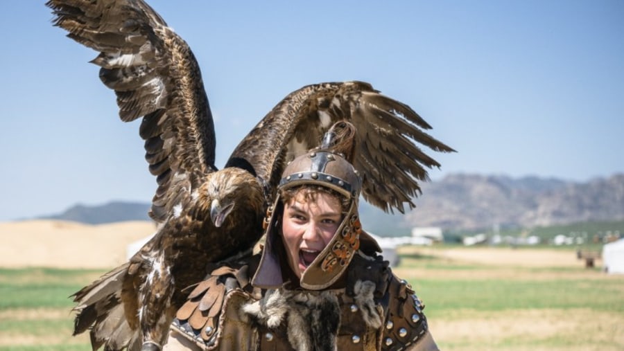 Tourists in Mongolia