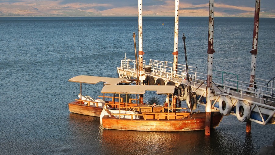 Enjoy a boat ride at the Sea of Galilee