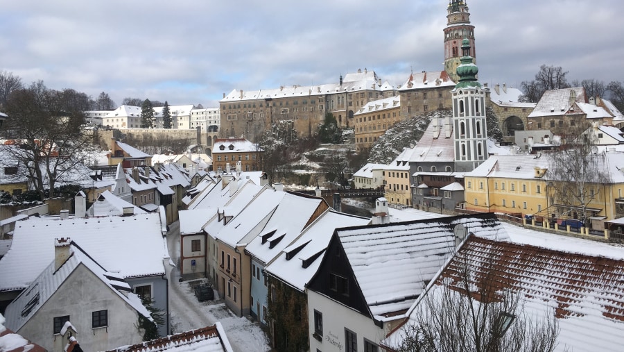 The city view of Cesky Krumlov