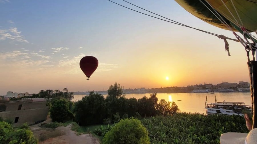 Sunrise scenes from Hot Air Balloon