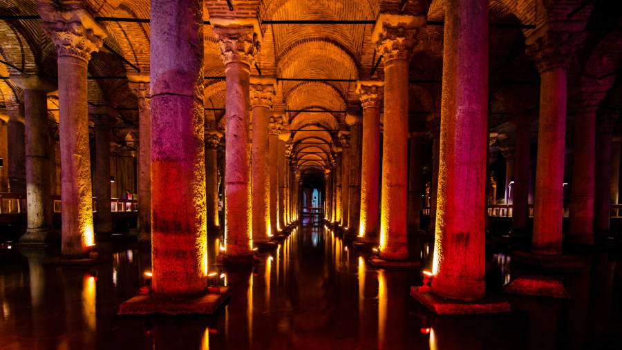 Interiors of the Basilica Cistern