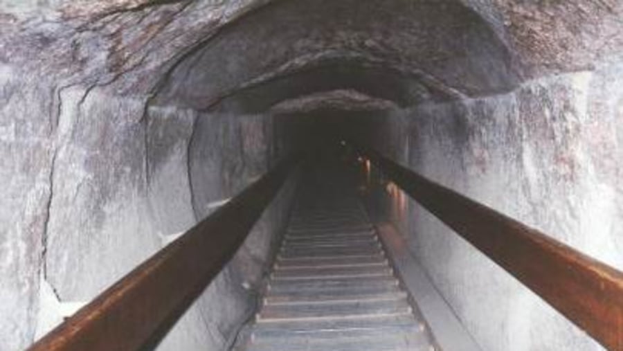 Entrance corridor inside the Pyramid