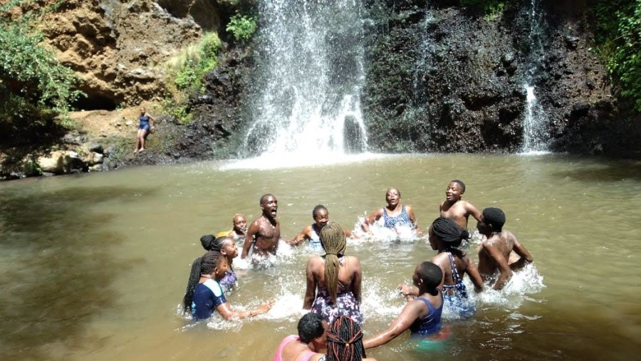 Swimming in ngarendare forest