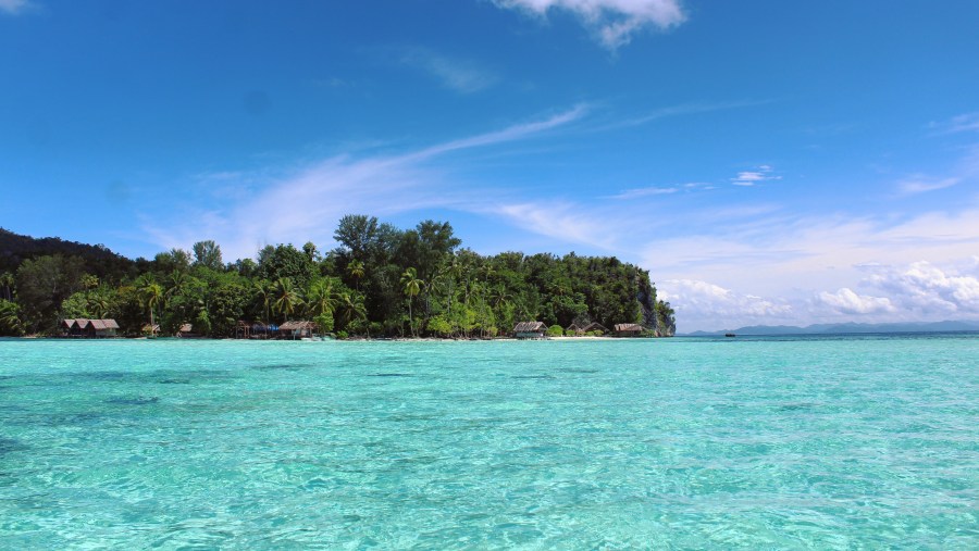 the beach surrounding Kri Island, Raja Ampat