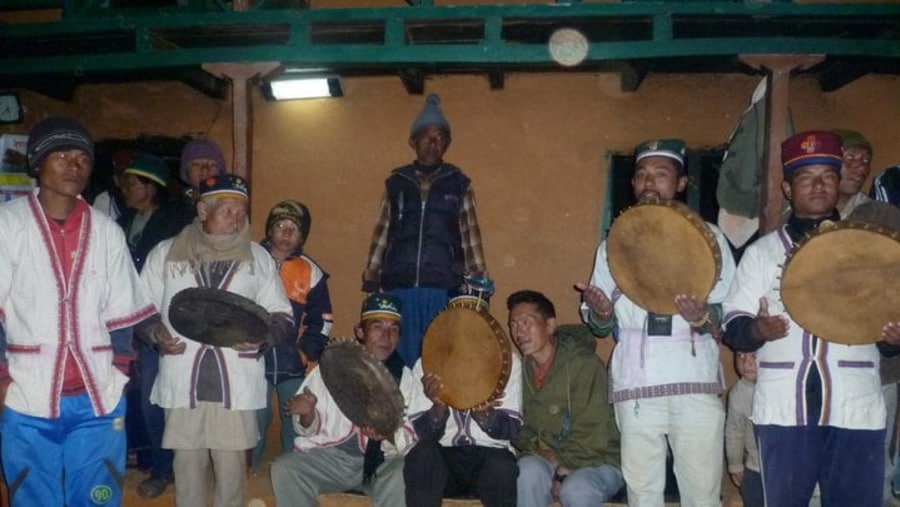 Musical trek in Nepal.