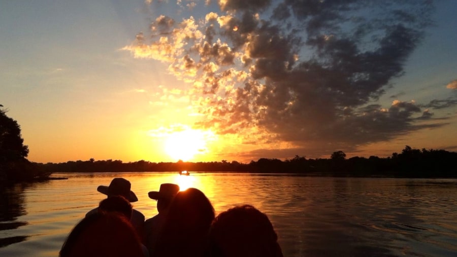 Tourists viewing Sunset