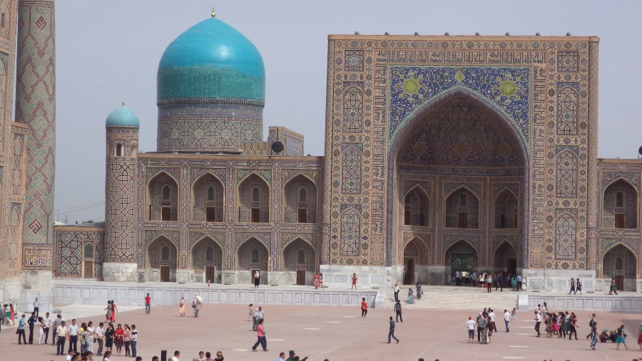 Madrassah with the Golden Mosque of Samarkand.