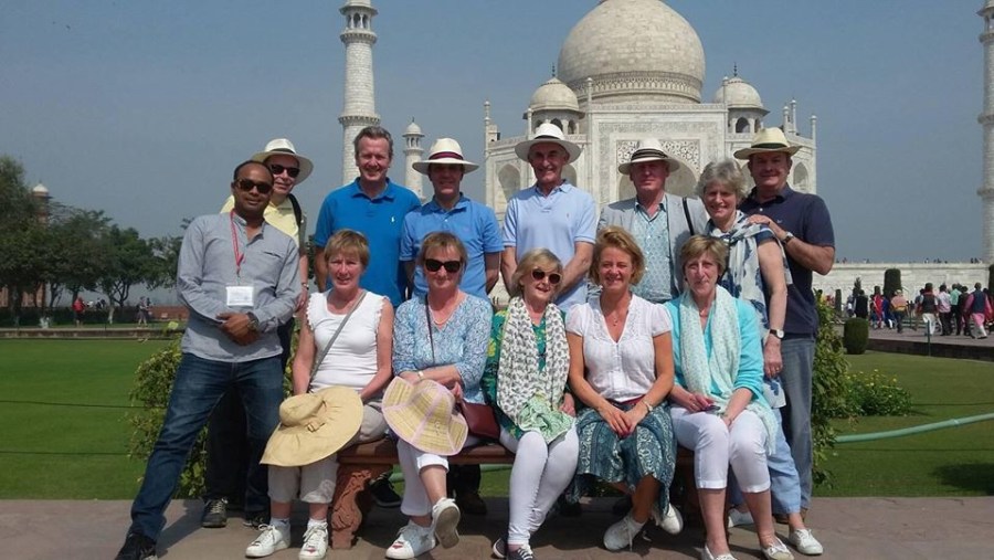 My guests at Taj Mahal with me