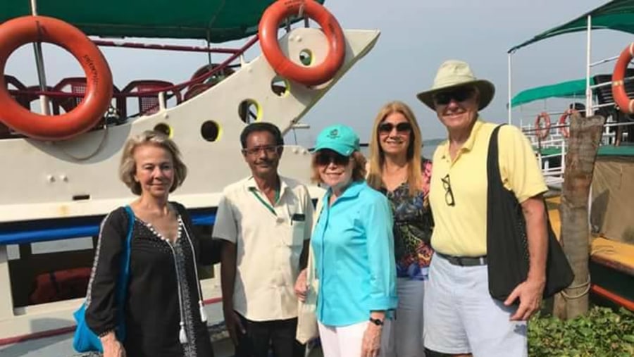 With Brazilian Tourists from Cruise Ship at Cochin Port