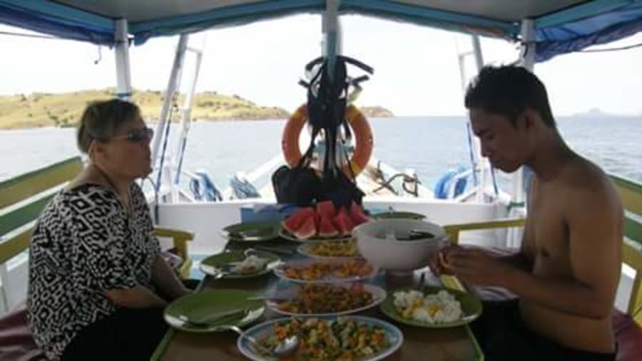 Boat trip to Komodo island