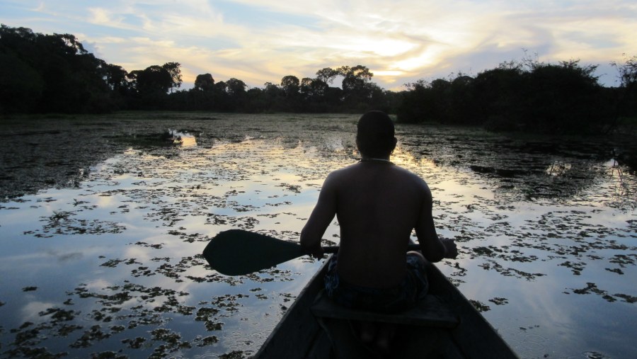 Paddling through the Amazon Lake