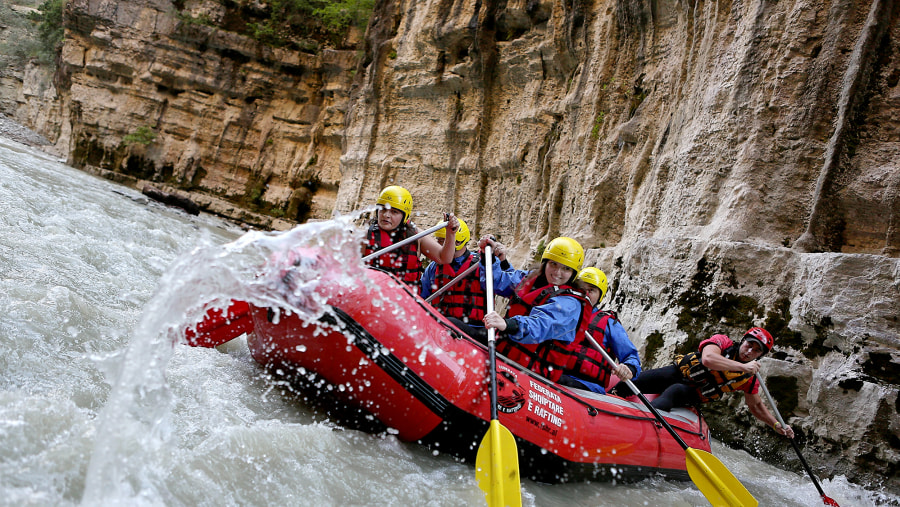 Rafting in Osumi canyons, albania tourism, albania tour