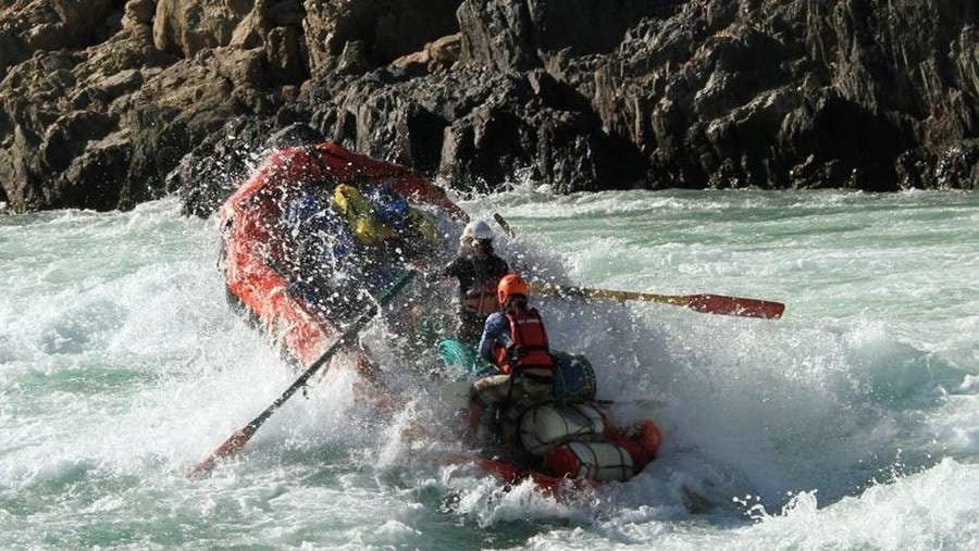 Whitewater rafting on the Karnali