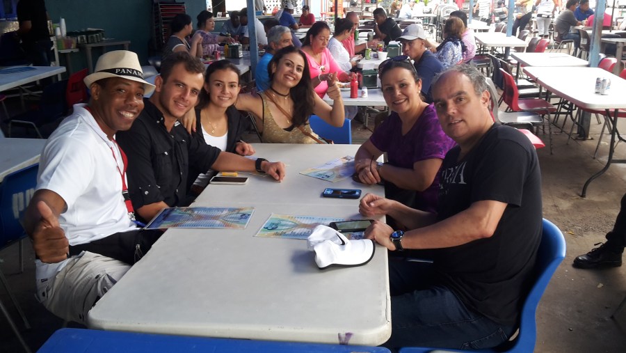 Party of 5 waiting our Seafood lunch at a Popular local restaurant