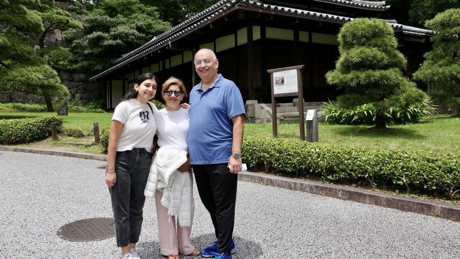 Visiting the east garden in the Imperial palace