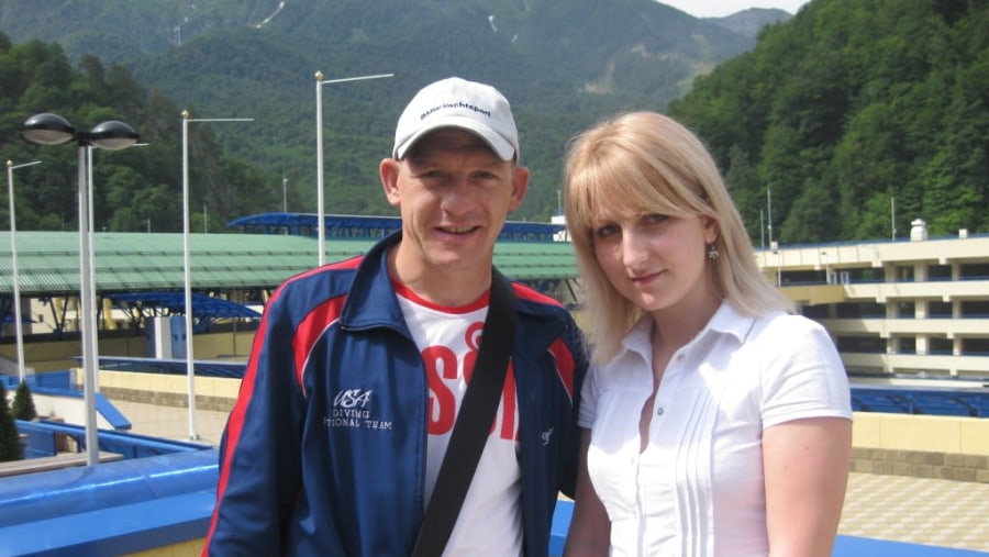 with the Olympic Champion,  Dmitriy Satin