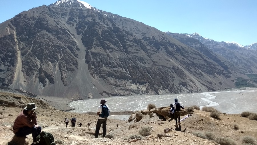 Group members enjoying the view 