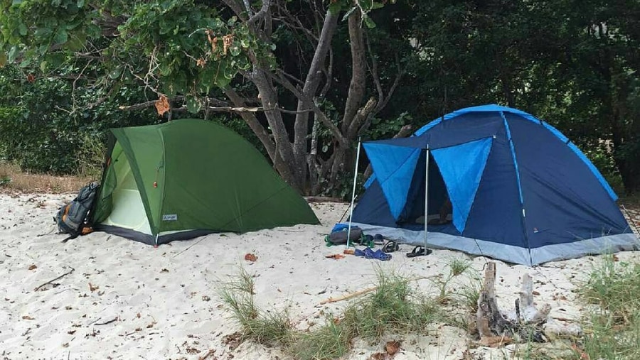 camping on Babi island