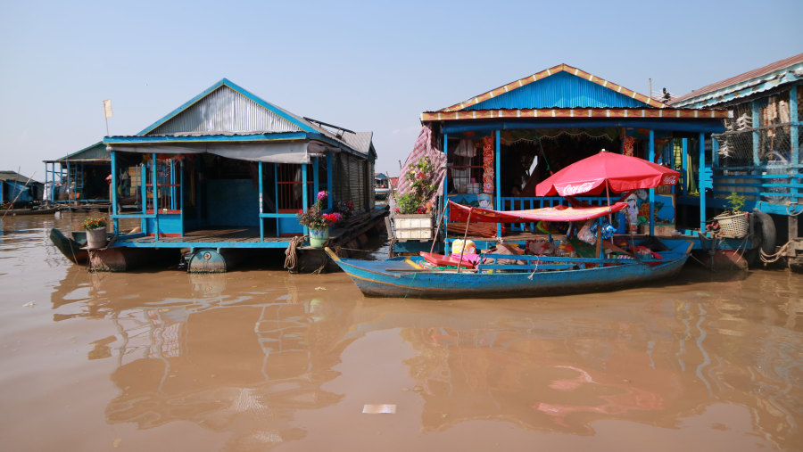 Floating village on Tonle Sap Lake