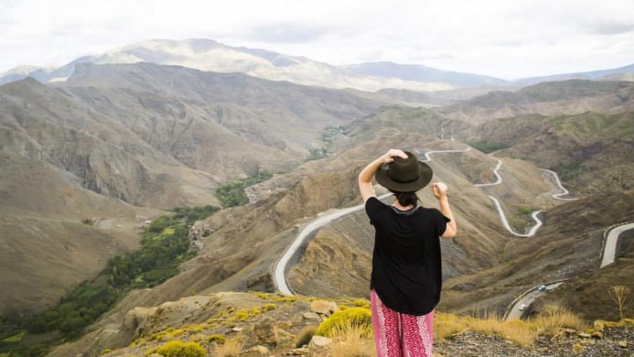 Atlas mountain pass of Tizi n Tichka