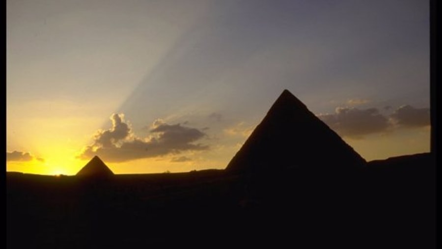 Pyramids at sun rise