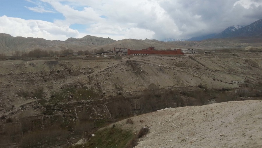 Wall city of Lomanthang in Mustang