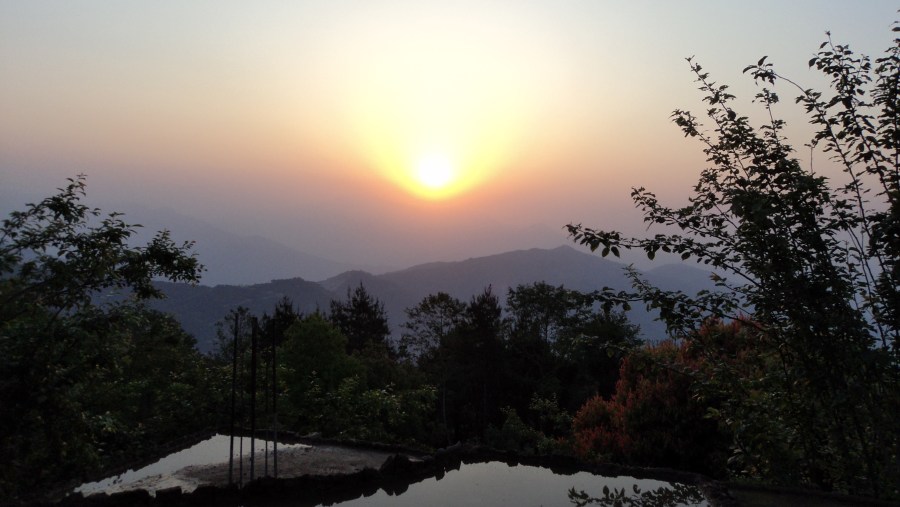 Sunrise in Nagarkot. 
