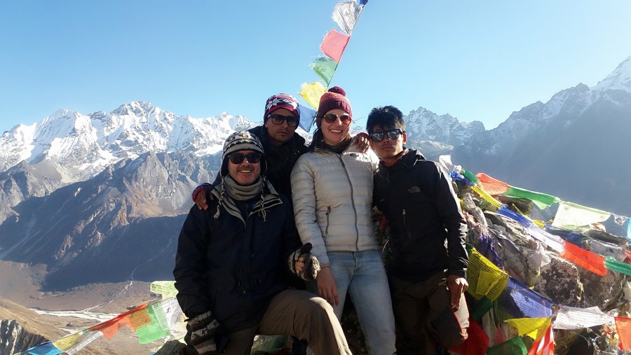 Guides and trekkers at Langtang