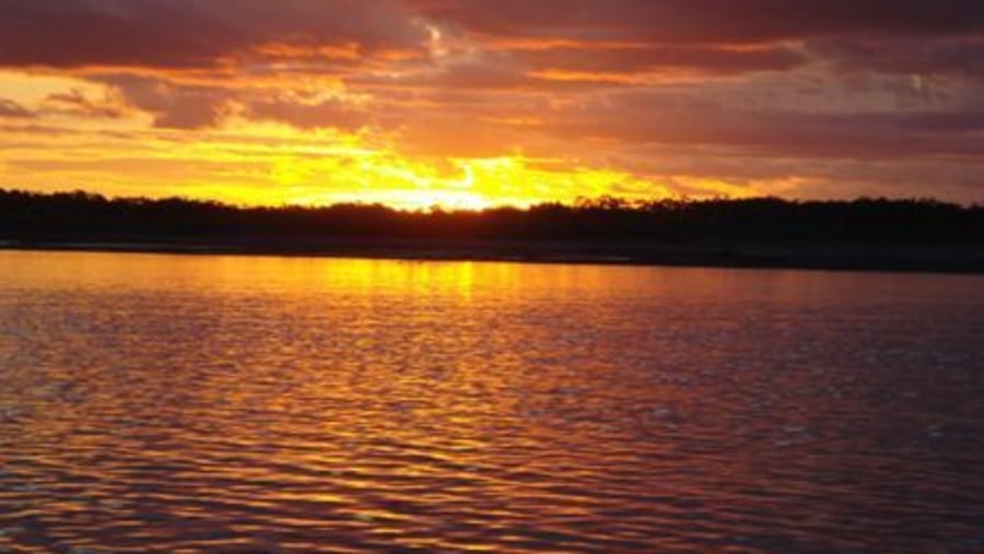 Sunset on the Amazon