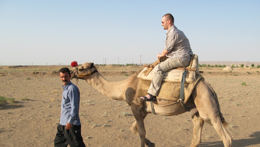 Riding Camel and enjoy in the desert road to MARANJAB  Resort2007