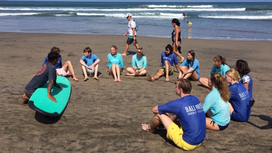 Surfing in Siminyak Bali.