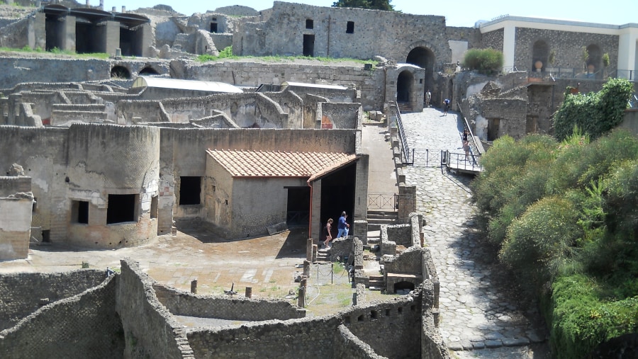 One of the gates into Pompeii