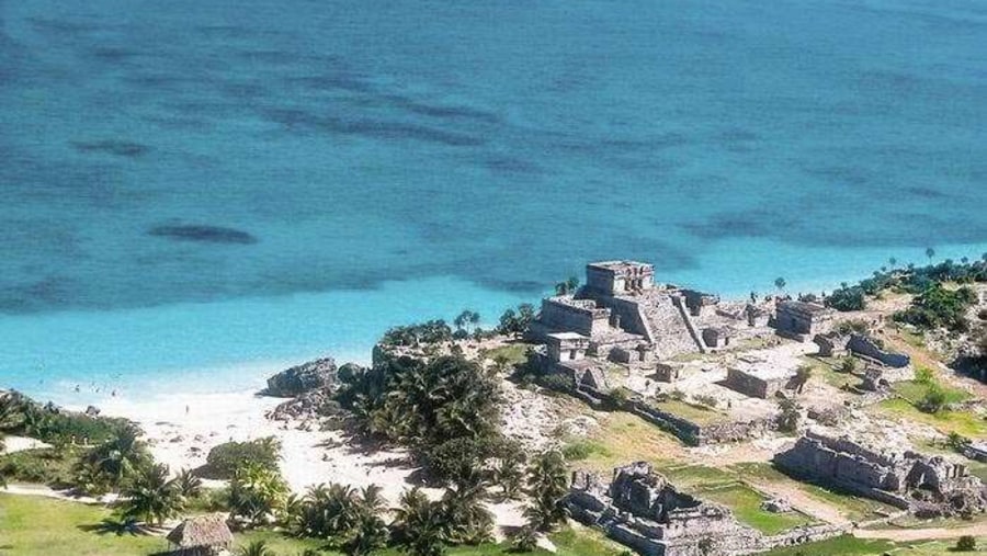 Panoramic View of Tulum Ruins