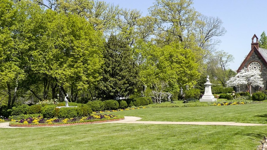 Oak Hill Cemetery, complete with a Renwick Chapel