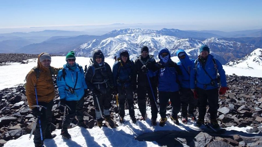 climbing in winter