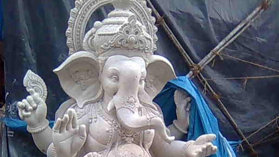 Ganesh Idols getting ready for grand festival